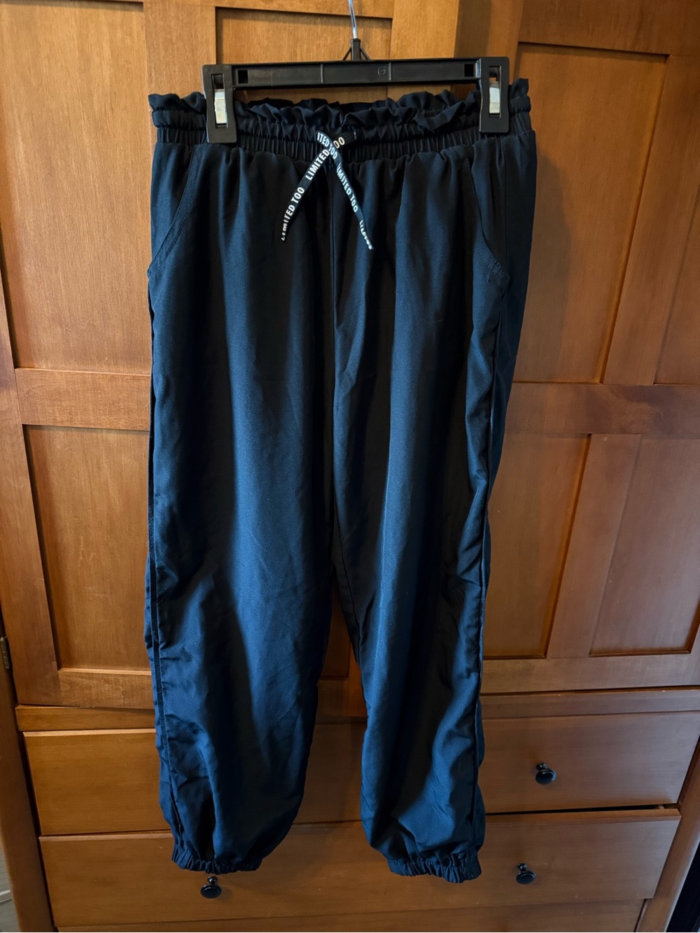 Limited Too Girls Parachute Joggers | Size L (12/14) | Black | Worn Once